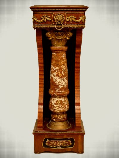 A pair of  Marble Pedestal – French Empire Style