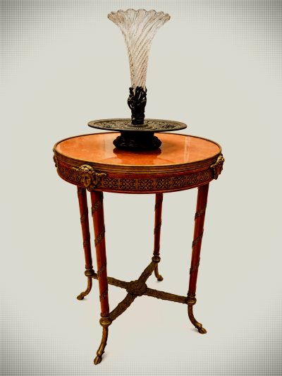 Pair of French Louis XVI Oval Marble-Top Occasional Tables