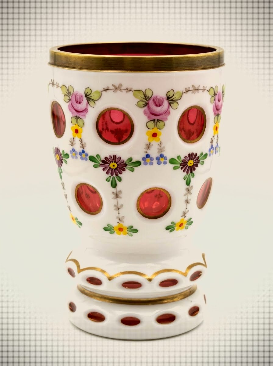 Antique Bohemian Cabinet Vase