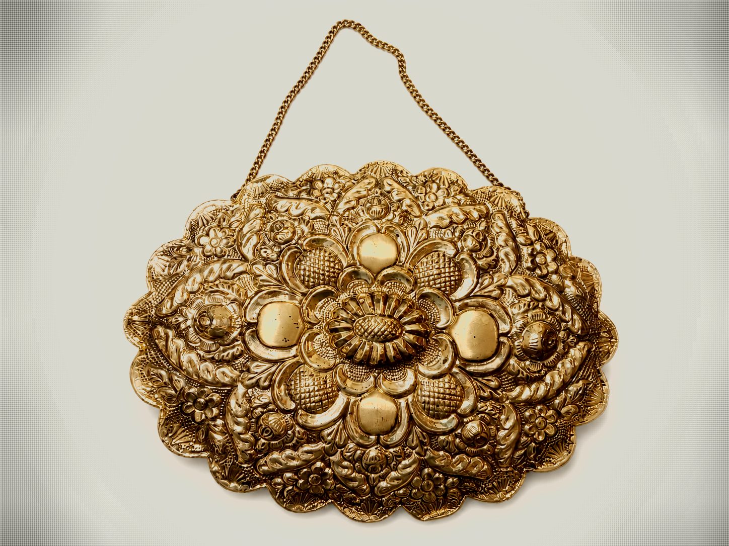 BEDO Turkish 900 Silver Repoussé Hanging Mirror