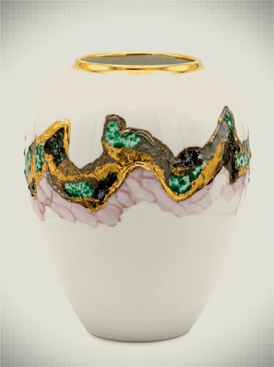 Vintage AK Kaiser West Germany Abstract Art Porcelain Vase by Keller, 1992
