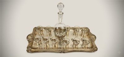 Antique French Art Nouveau Liqueur Set by Orfèvrerie Gallia (Christofle)
