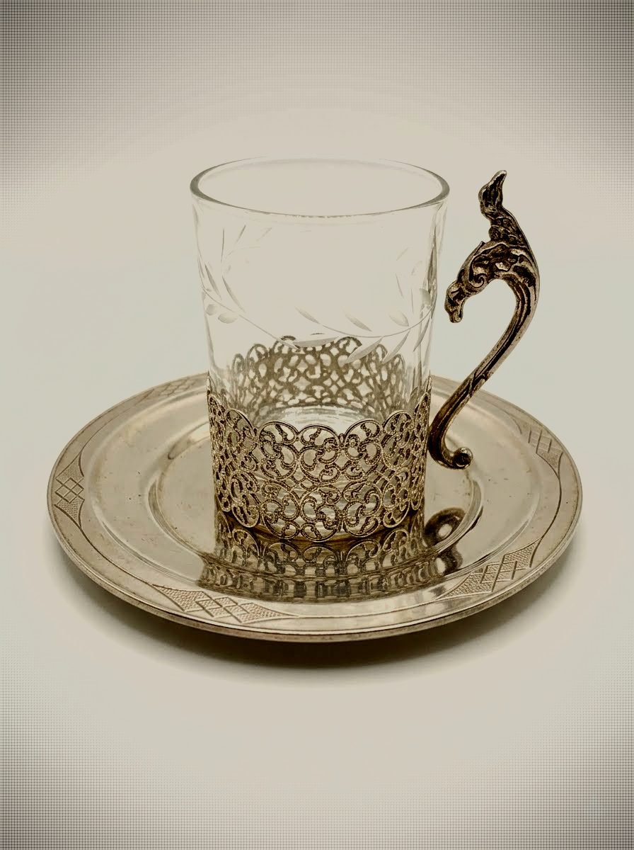 Etched Glass Tea Set – Vintage