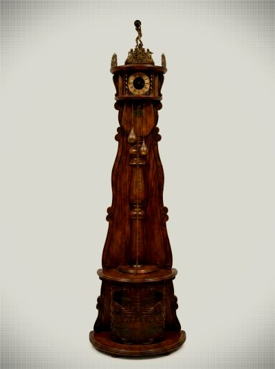 Rare Dutch Zaanse Grandfather Clock & Commode