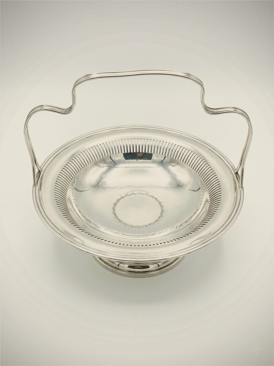 Art déco silver-plated brass bowl
