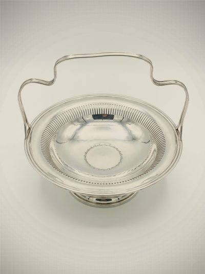 Art déco silver-plated brass bowl