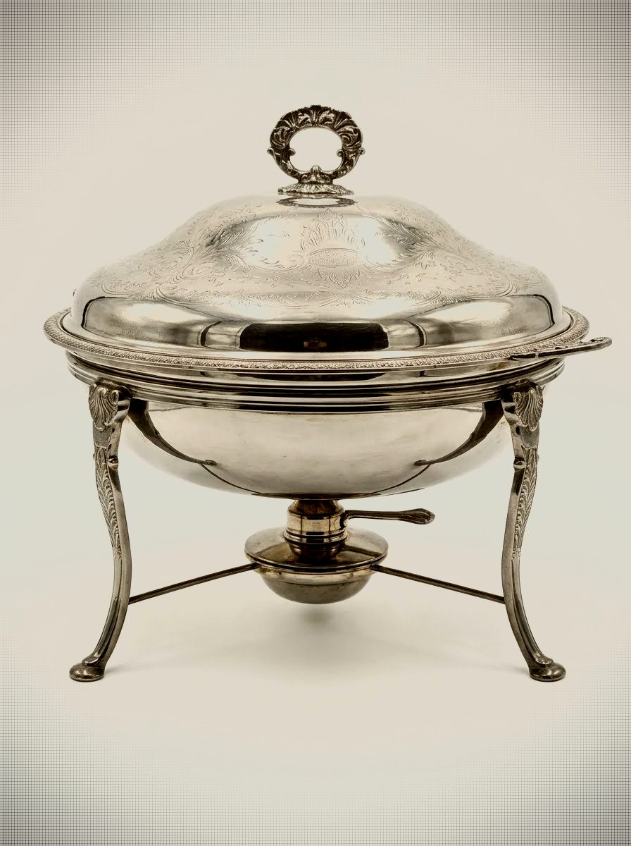 Mid-Century E.H. Parkin Sheffield Silver-Plated Chafing Dish