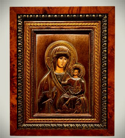 Italian 925 Sterling Silver Madonna and Child Icon