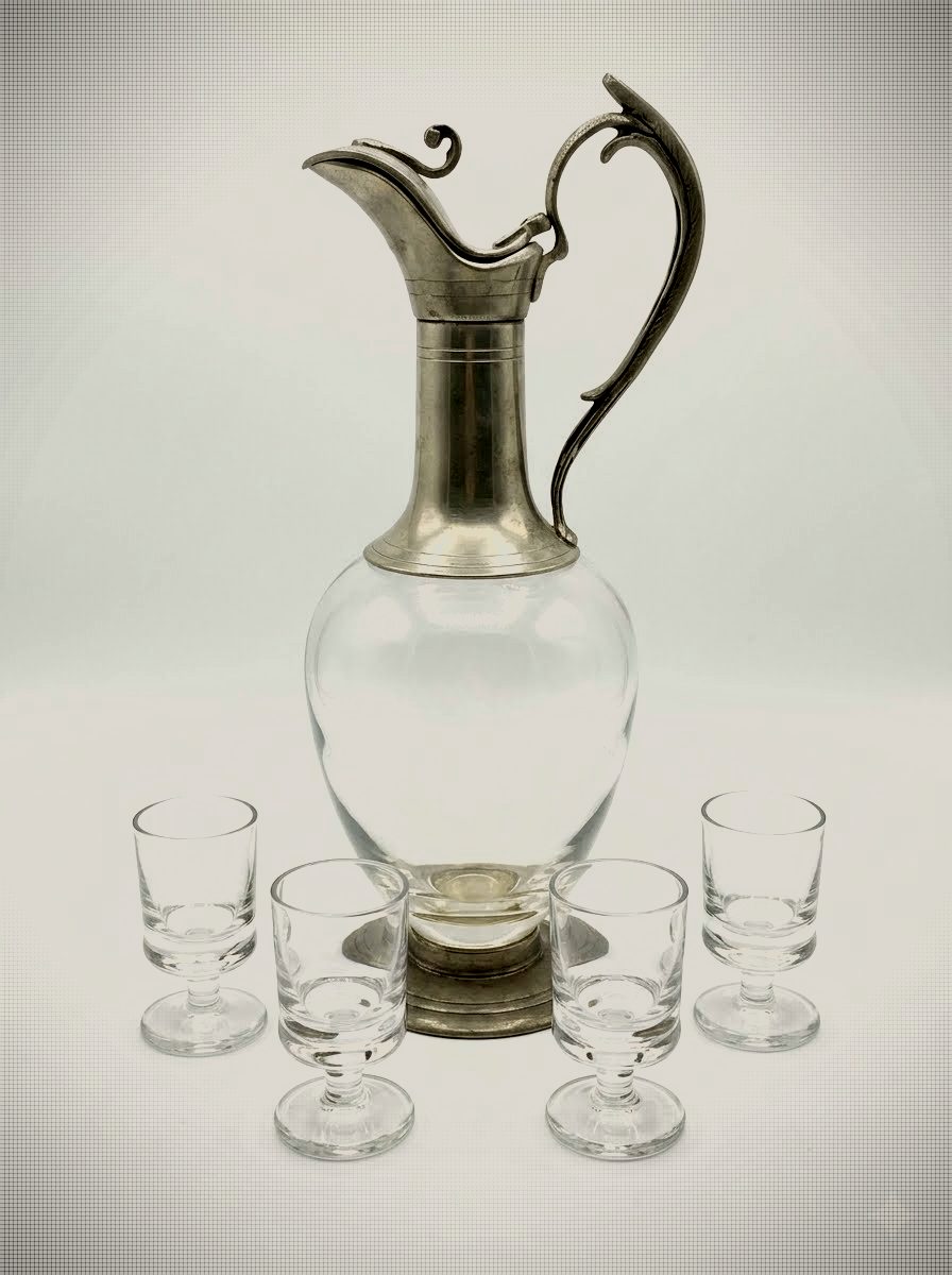 Vintage Dutch Art Nouveau Style Liquor Set