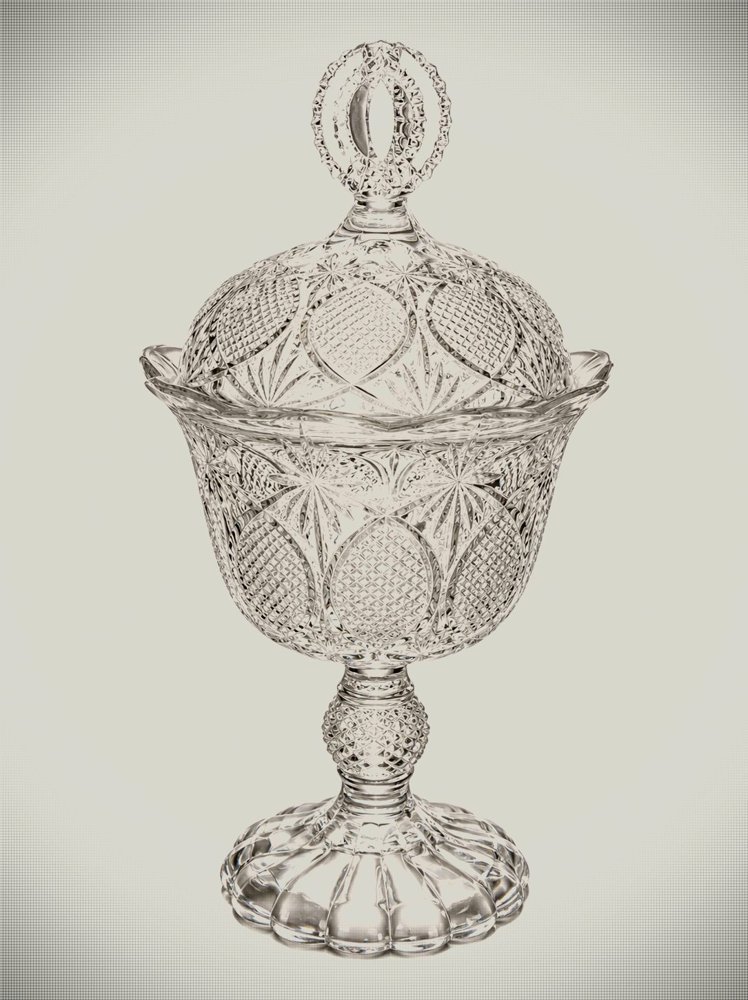 Crystal Candy Dish/ bonbon jar– Vintage