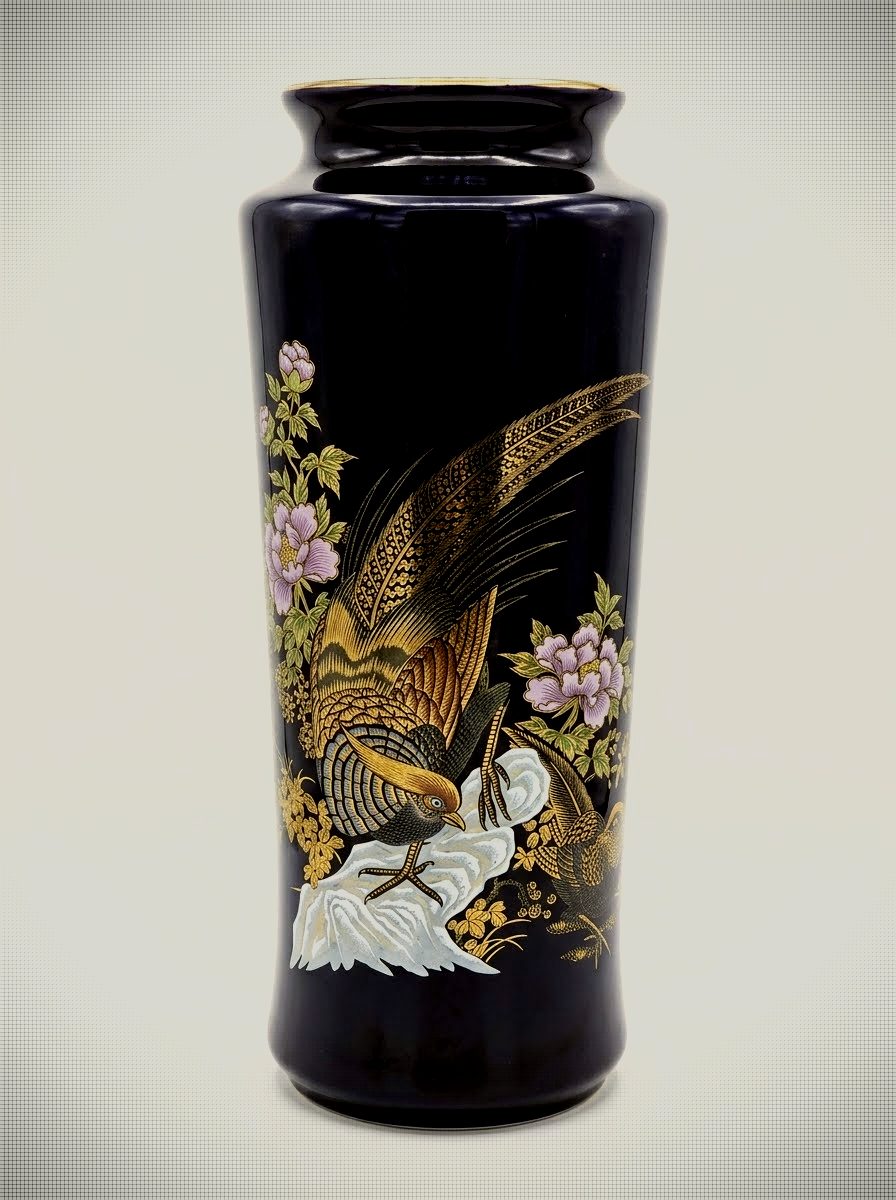 Pheasant Vase – Vintage Japanese