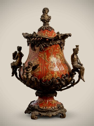 Wong Lee Porcelain and Bronze-Mounted Covered Urn