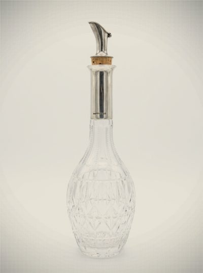 Antique Silver-Mounted Cut Crystal Decanter (1918)