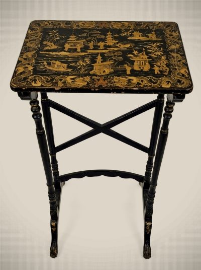 Antique Chinese Export Chinoiserie Nesting Tables