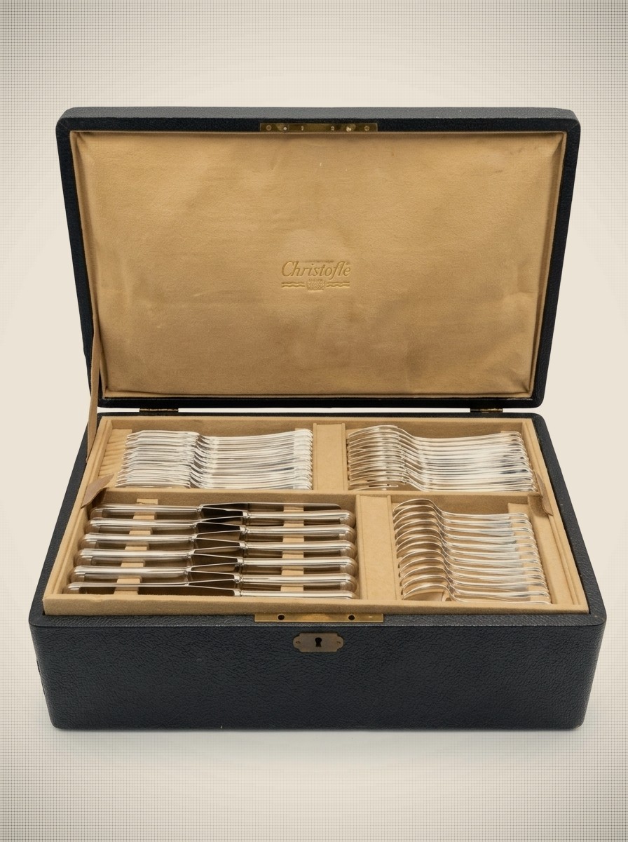 Vintage Christofle Silver-plated Flatware Set