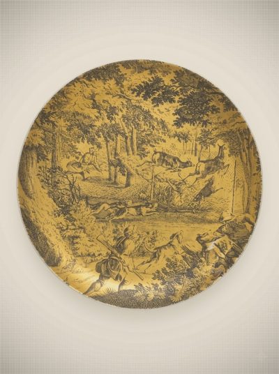 Three-Piece Set of Vintage Fürstenberg Porcelain Wall Plate