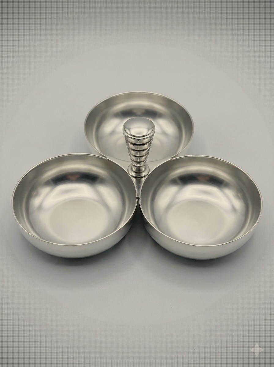 Vintage Christofle Silver-plated Trio Condiment Server