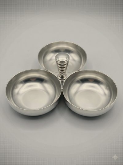 Vintage Christofle Silver-plated Trio Condiment Server