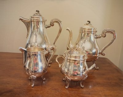 Christofle Gallia 4-Piece Silver-Plated Coffee and Tea Service Set